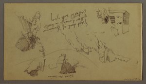 Dessin, ville au pied d