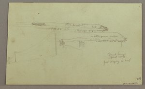Dessin, deux têtes, ruines, peut-être 1868 - Frederic Edwin Church