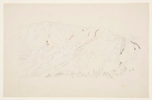 Dessin, partie supérieure du grand bassin, mont Katahdin, septembre 1877 - Frederic Edwin Church
