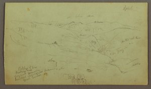 Dessin, Vallée, avril peut-être 1868 - Frederic Edwin Church