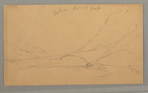 Dessin, Vallée de Vallais, peut-être 1868 - Frederic Edwin Church