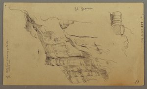 Dessin, vue sur Wady el-Arabah, 20 février, peut-être 1868 - Frederic Edwin Church