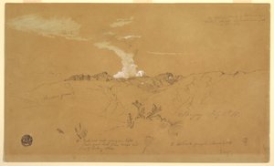 Dessin, volcan, Sangay, 11 juillet 1857 - Frederic Edwin Church