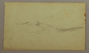 Dessin, vagues, peut-être 1860 - Frederic Edwin Church