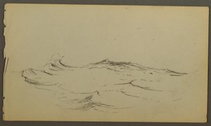 Dessin, vagues, peut-être 1860 - Frederic Edwin Church
