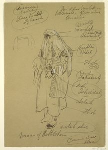 Dessin, Femme de Bethléem, 1868