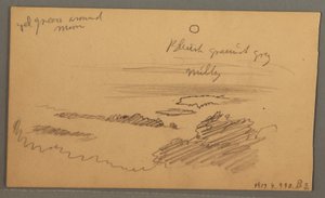 Dessin, vallée boisée, octobre 1873 - Frederic Edwin Church