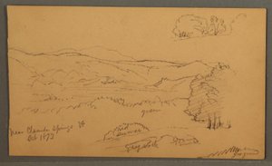 Dessin, vallée boisée, octobre 1873 - Frederic Edwin Church