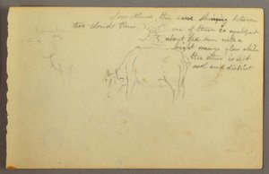 Dessin, rayons entre les nuages, bulles, peut-être 1877 - Frederic Edwin Church