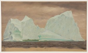 Icebergs sous un ciel nuageux - Frederic Edwin Church