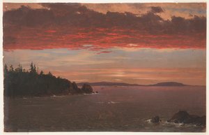 Péninsule de Schoodic depuis Mount Desert au lever du soleil