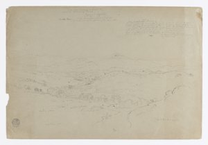 Étude.  Paysage avec le mont Puresé.  Esquisse.  Paysage. - Frederic Edwin Church