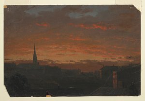 Coucher de Soleil à Hudson, New York - Frederic Edwin Church