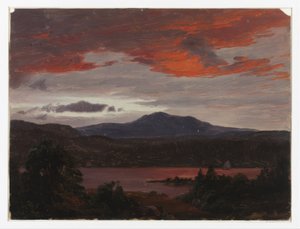 Turner Pond avec Pomola Peak et Baxter Peak, Maine - Frederic Edwin Church