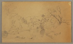 Rivière sinueuse dans une vallée boisée, Vermont - Frederic Edwin Church