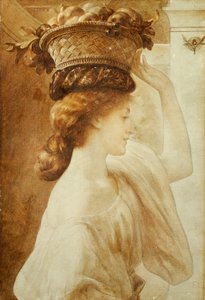 Eucharis : Une fille avec un panier de fruits - Frederic Leighton