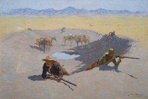 Lutte pour la mare - Frederic Remington