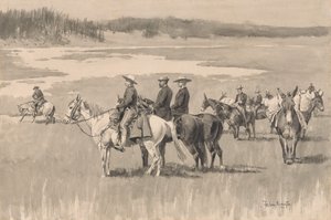 Aux sources - Burgess trouvant un gué, vers 1893 - Frederic Remington