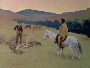 La Conversation, ou Compagnie douteuse - Frederic Remington