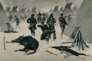 La défaite du Crazy Horse - Frederic Remington