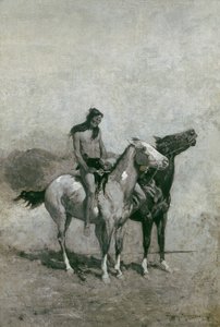 Le mangeur de feu a jeté sa victime sur son poney, c.1900