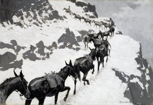 La meute de mules - Frederic Remington