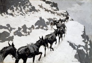 La meute de mules - Frederic Remington