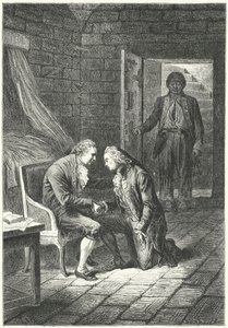 Louis XVI de France recevant la nouvelle de sa condamnation pour trahison de son avocat, Malesherbes - Frederic Theodore (after) Lix