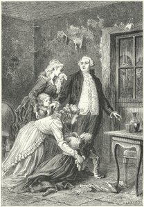 Louis XVI disant adieu à sa famille avant son exécution - Frederic Theodore (after) Lix