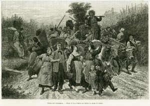 Retour de la moisson. Gravure pour illustrer l