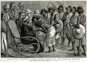 Le Soudan : Les indigènes amicaux rendant hommage au Cheik el Morgani, de 