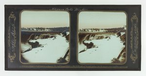 Hiver, chutes du Niagara, Table Rock, côté canadien - Frederic and William Langenheim