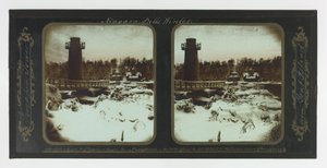 Hiver aux Chutes du Niagara, Tour Terrapin depuis Goat Island - Frederic and William Langenheim