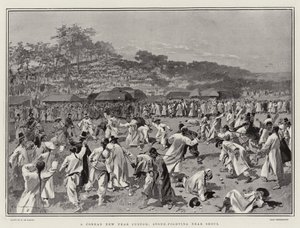 Une coutume du Nouvel An coréen, combat de pierres près de Séoul - Frederic de Haenen