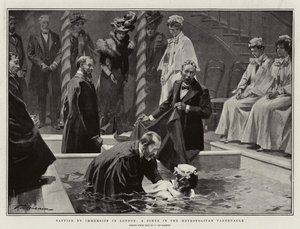 Baptême par Immersion à Londres, une Scène au Tabernacle Métropolitain