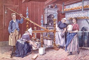 Production de fromage en Hollande, vers 1900 - Frederic de Haenen