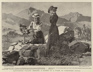 Hommage aux héros tombés, une scène dans une ferme au nord du Natal - Frederic de Haenen