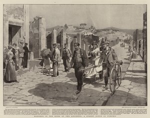 Les modernes chez les anciens, une scène de rue à Pompéi - Frederic de Haenen