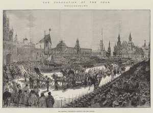 Le Couronnement du Tsar, la procession impériale traversant la Place Rouge - Frederic de Haenen