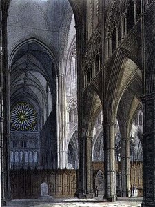 Vue nord, à travers le transept depuis le coin des poètes, planche 9 de 