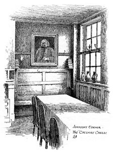 Johnsons Corner, le pub Cheshire Cheese, City de Londres, 1912