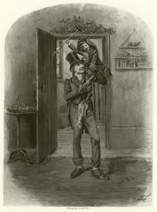 Bob Cratchit et Tiny Tim - Frederick Barnard