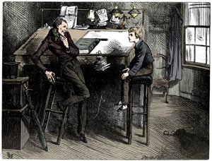 David Copperfield et Uriah Heep, 1912 - Frederick Barnard
