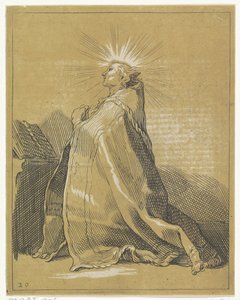 Saint agenouillé en prière