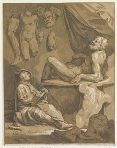 Page de titre pour : Abraham Bloemaert, Oorspronkelyk en vermaard konstryk tekenboek. Deel 1