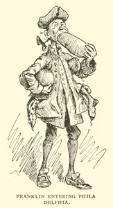 Franklin entrant à Philadelphie - Frederick Burr Opper