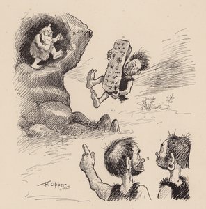 Nos ancêtres antédiluviens par F Opper : Numéro quarante-trois (litho)