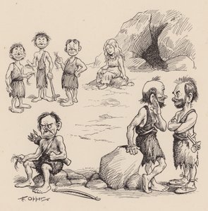 Nos ancêtres antédiluviens par F Opper : Numéro dix-neuf (litho)