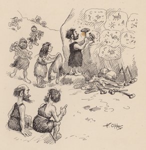 Nos ancêtres antédiluviens par F Opper : Numéro six (litho)