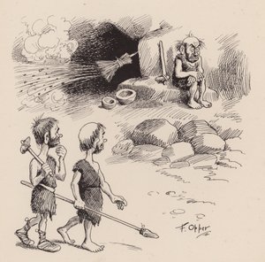 Nos ancêtres antédiluviens par F Opper : Numéro trente-trois (litho)